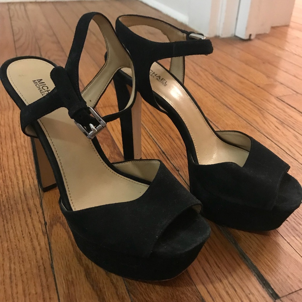 Michael Kors suede platform heels size 7.5